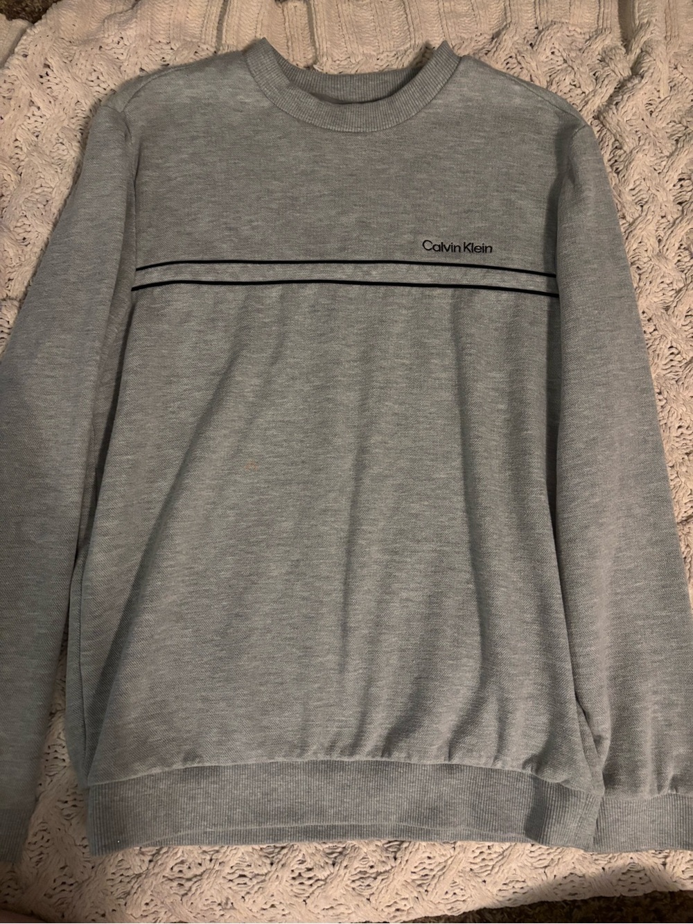 Calvin Klein Men's Gray Crewneck Sweater